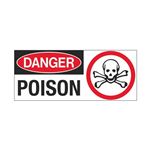 Danger Poison Sign - 7 x 17